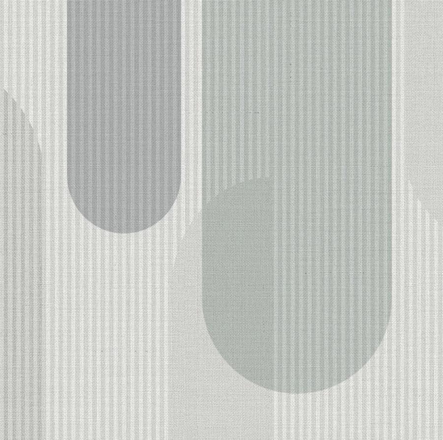 Evento Green Tapete von k'moor walldesign mit grün-grauen Texturen und texturierter Gewebeoptik