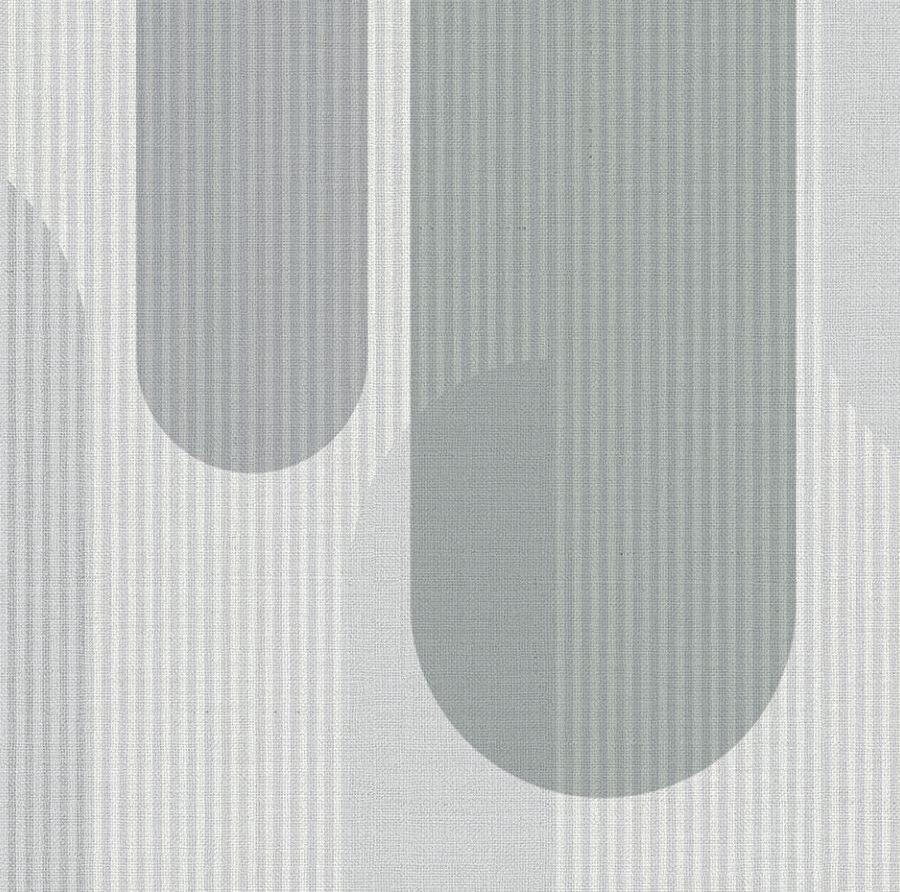 Evento Mare Wandtapete in Grau-Blau mit gewebter Textur, opulente Bögen und dezente Farbgebung, Stilrichtung Ambience von k'moor walldesign