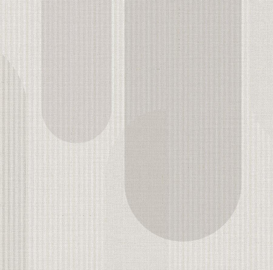 Evento Rose von k'moor walldesign, beige Tapetenmuster mit gewebter Struktur und eleganten Bögen, geeignet zur Raumgestaltung im Ambience-Segment