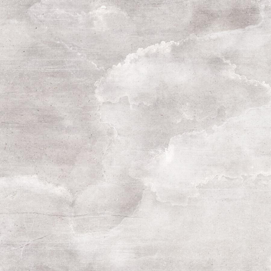 Tapete Cloud Nine Grey von k'moor walldesign in heller Grau-Betonoptik mit wolkenähnlichem Muster, geeignet für moderne Wohn- und Arbeitsräume