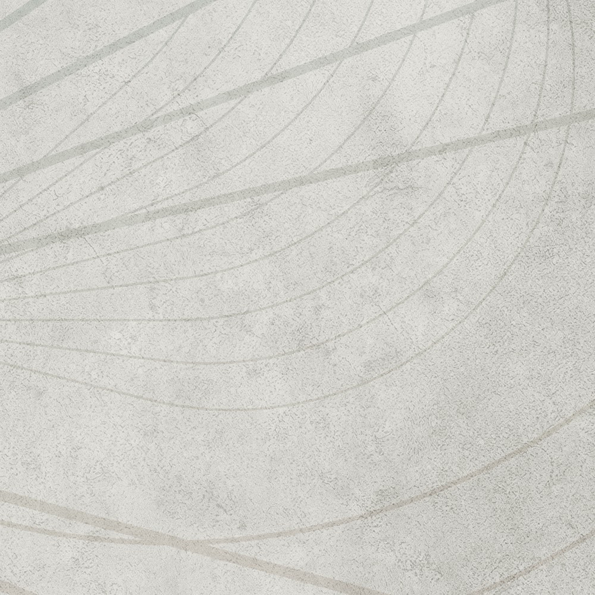 Helle Good-Vibrations-Wandbekleidung mit feiner Steinoptik und geschwungenen Linien für modernes Interior Design