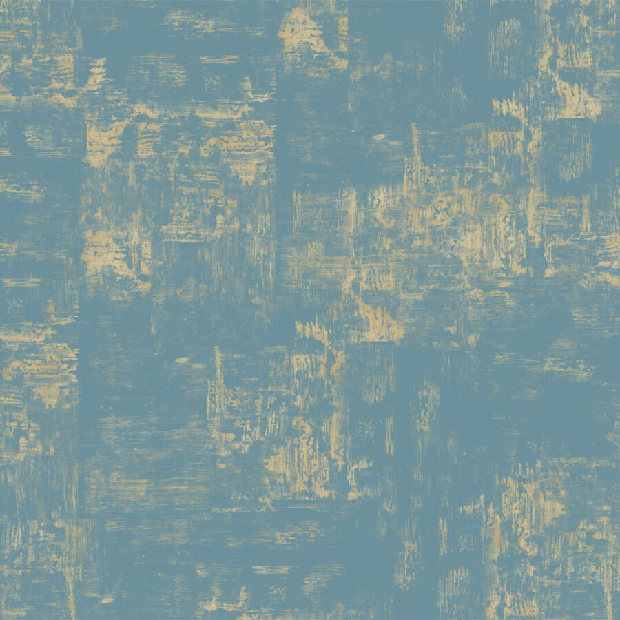 Produktbild von Brush Blue Cove, einem blauen texturierten Wandbelag aus der Essence-Kollektion von k'moor walldesign, klar strukturierte Oberflächenoptik