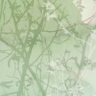 Abstrakte grüne Musterwand mit lichten Zweigen, beige-helles Hintergrunddesign; k’moor Wanddesign Dickicht, von MW Büroplanung inspiriert