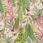 Bonita Balance Design Wandverkleidung mit grün-rosa Blattmuster, Teil der k'moor walldesign Balance Kollektion, Produktbild von Bonita