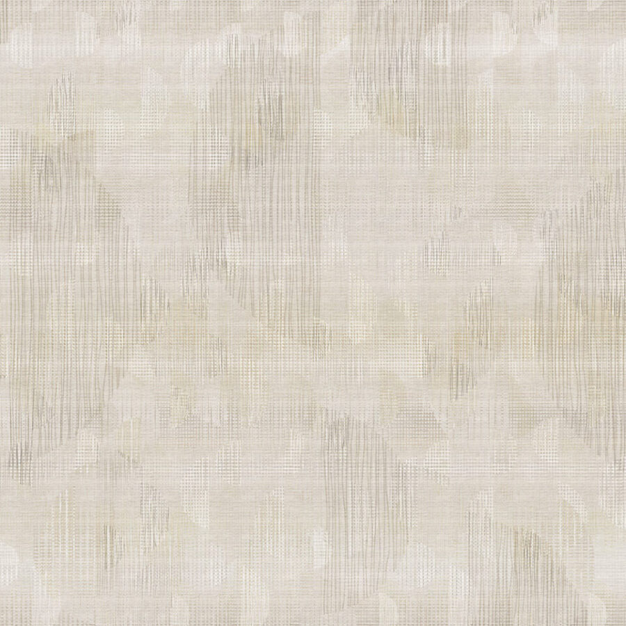 Beigefarbene, texturierte Wandoberfläche aus Polyrhythmik Light Stoffmuster, Hintergrundtextur für Wanddesign bei k'moor walldesign