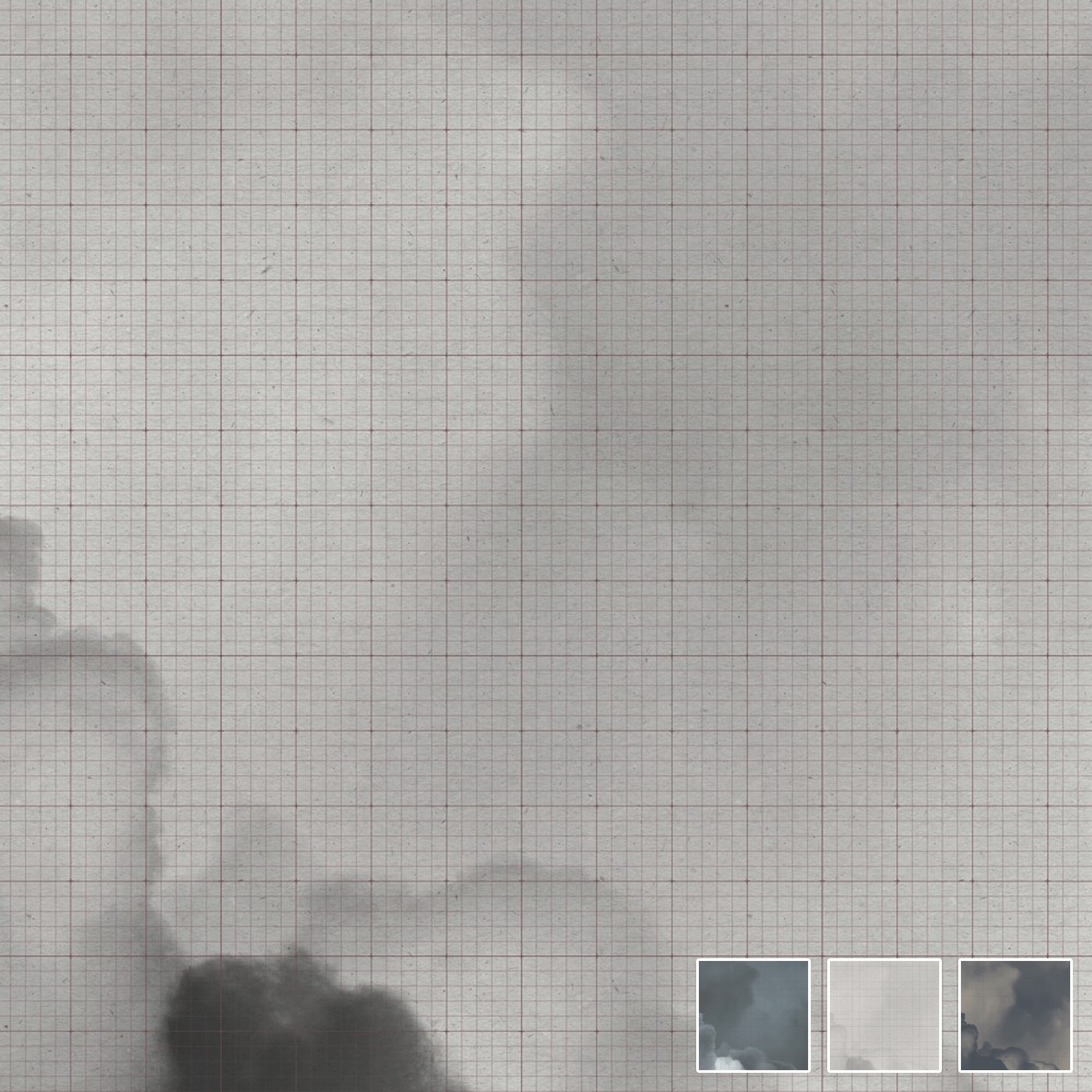 Graue Cloud Tiles mit feiner Rasterstruktur und drei sichtbaren Musterflächen für die akustische Wandgestaltung