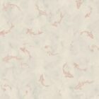 Imperial Koi Rosé Muster in zartem Rosa auf cremefarbenem Hintergrund; gewebtes Wanddesign von k'moor walldesign, inspiriert von Koi-Fischmotiven